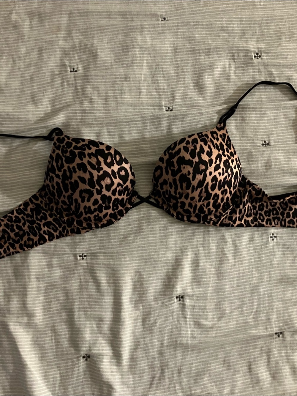 Victoria's Secret Leopard Print Push-Up Bombshell Bra - Brown/Black